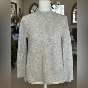 Gray LOFT Mock Neck Sweater